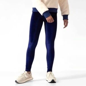NWT Athleta Girl High Rise Chit Chat Blue Velvet Levgings